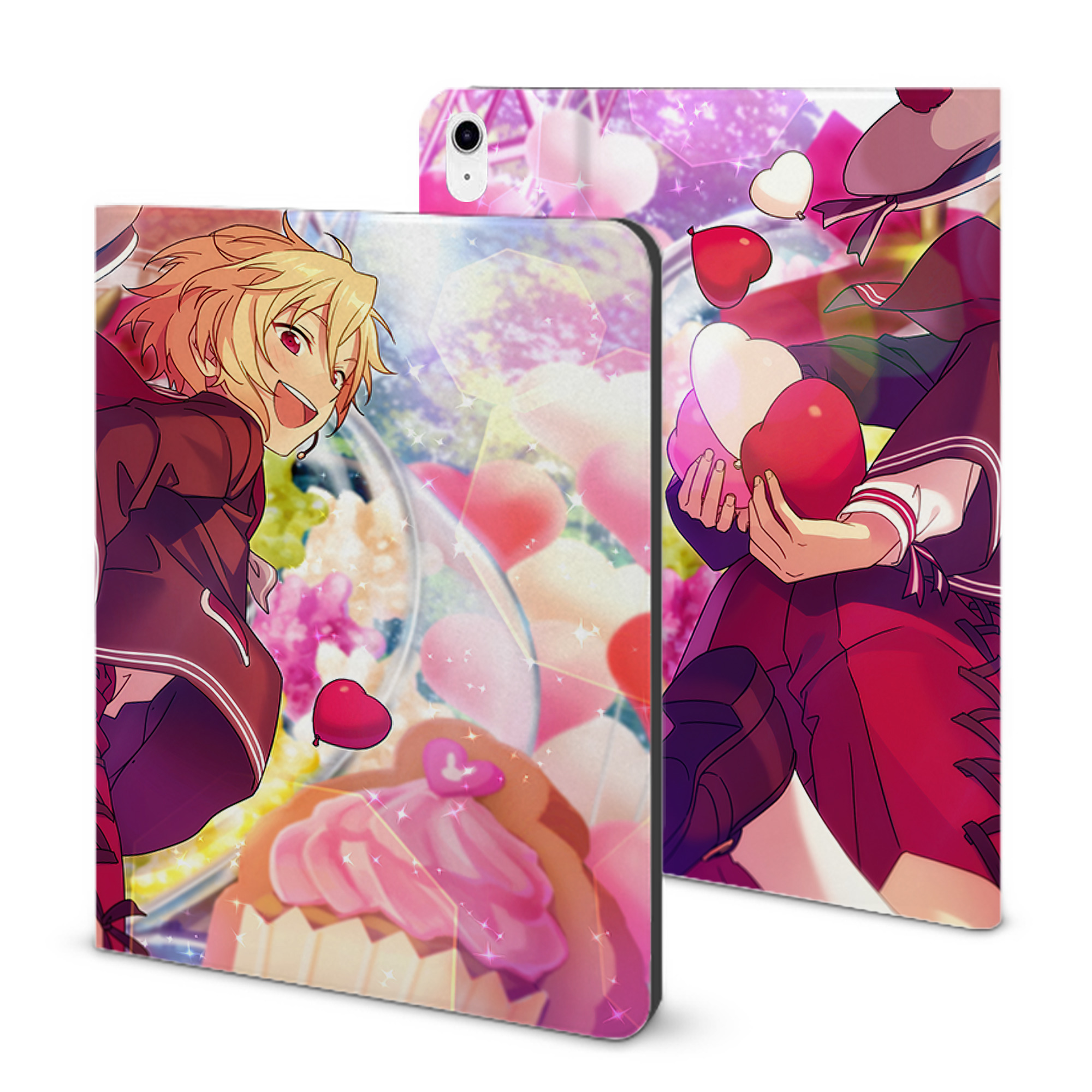 （画像用） あんさんぶるスターズ! Ensemble Stars IPad ケース ブック型 PUレザー TPU 耐衝撃 軽量 薄型 ペン収納なし 全面保護 IPad 各モデル対応